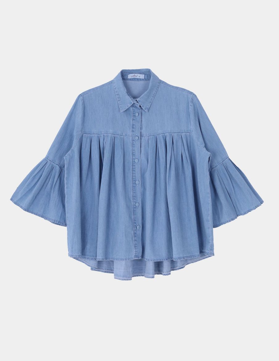 Picture of Ruffled hem blouse  w12001008 