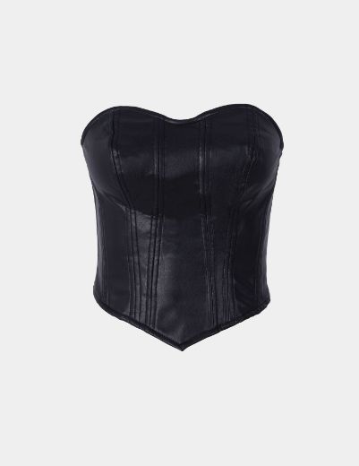 Picture of Asymmetrical Leather Top w12021902 