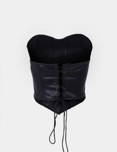 Picture of Asymmetrical Leather Top w12021902 