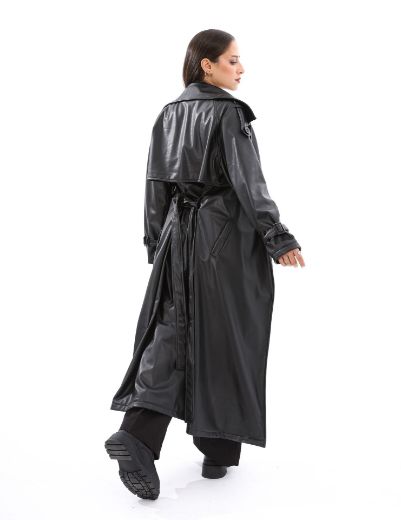 Picture of Leather trench coat w12068100 