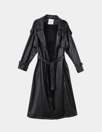 Picture of Leather trench coat w12068100 