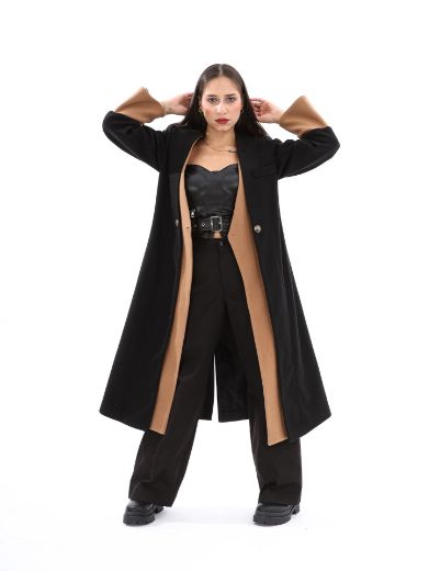 Picture of Asymmetric collarless overcoat w120140003 