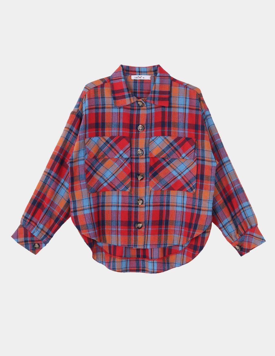 Picture of Oversize Plaid Shirt w12021999 