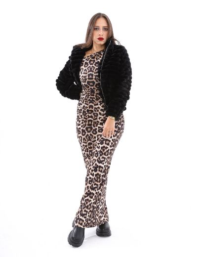 Picture of ruched leopard dress w12024906 