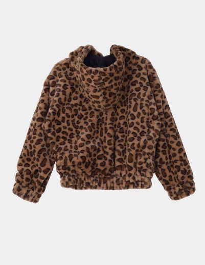 Picture of leopard hooded teddy jacket w12027912 