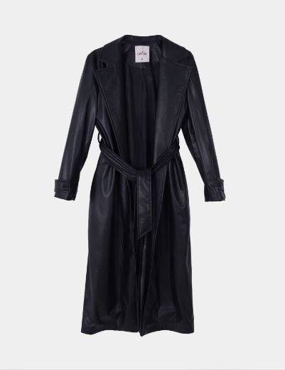 Picture of Leather belted coat  w12027914 