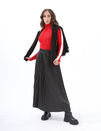 Picture of leather pleated skirt   w12026902 