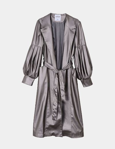 Picture of metalic leather coat  w120140008 