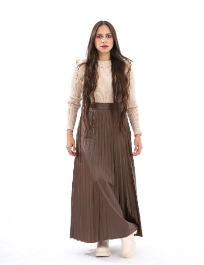 Picture of  Leather Pleated Skirt  w12026901 