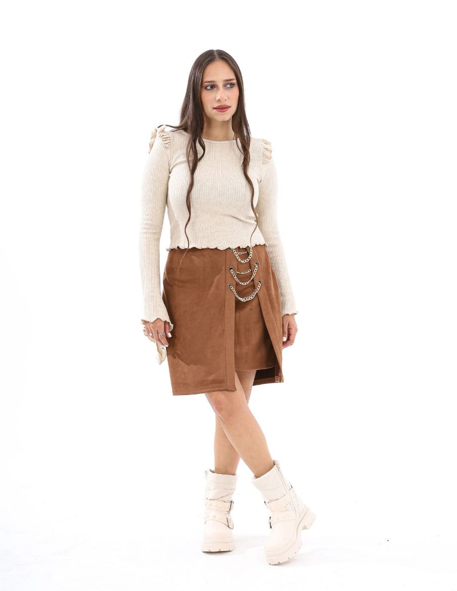 Picture of suede mini skirt  w11456005 