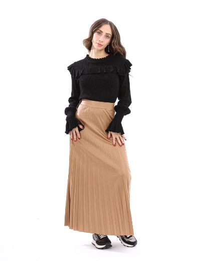 Picture of  Leather Pleated Skirt  w12026901 