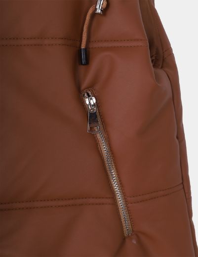 Picture of leather hooded vest  w12001070 