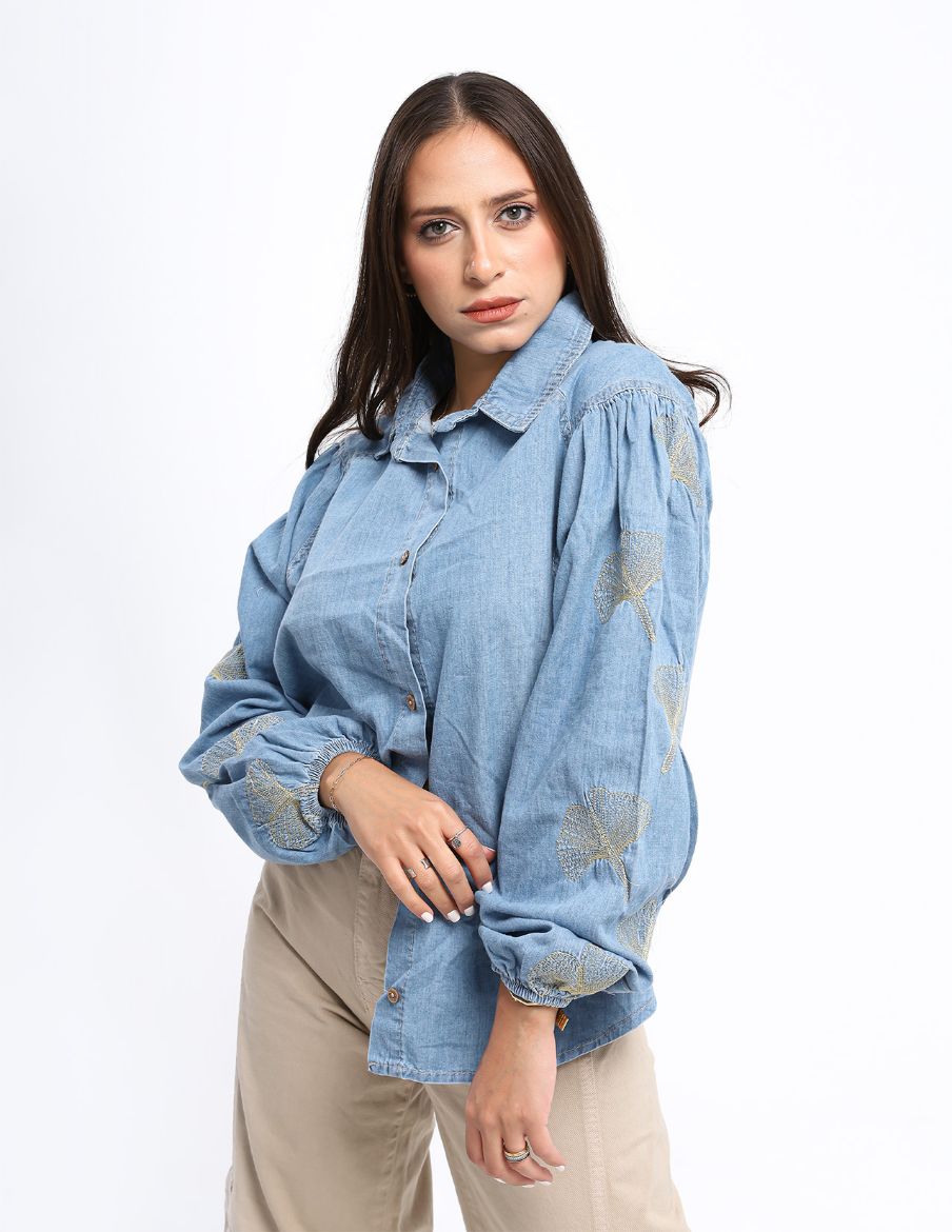 Picture of embroidered denim blouse  s10951369/2 