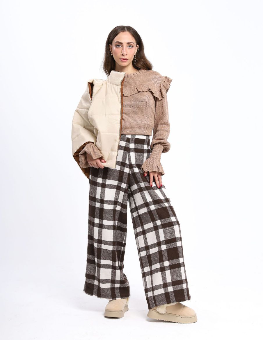 Picture of Plaid Wide Leg Pants  w11457051/1 