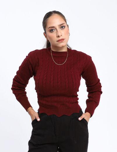 Picture of twisted knit sweater  w1202911 