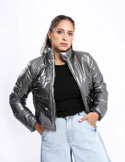 Picture of Metallic puffer jacket  w12027906 