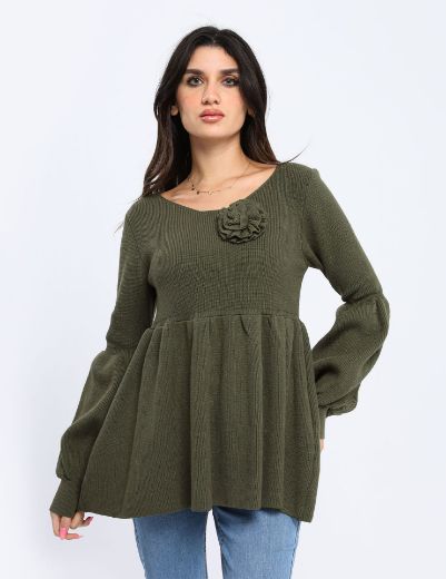 Picture of Rosette knit blouse w11482528 