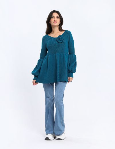 Picture of Rosette knit blouse w11482528 