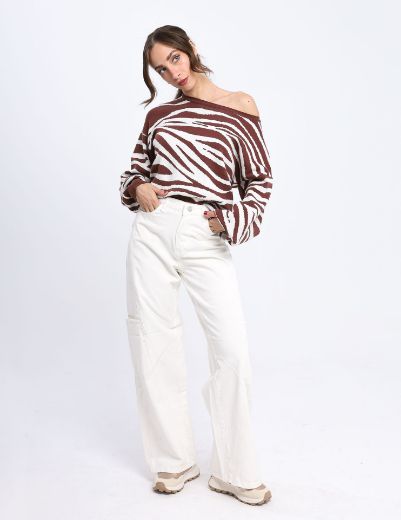 Picture of zebra pattern pullover sweater  w11482509 