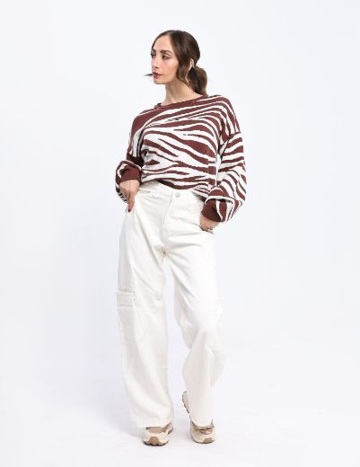 Picture of zebra pattern pullover sweater  w11482509 