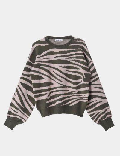 Picture of zebra pattern pullover sweater  w11482509 