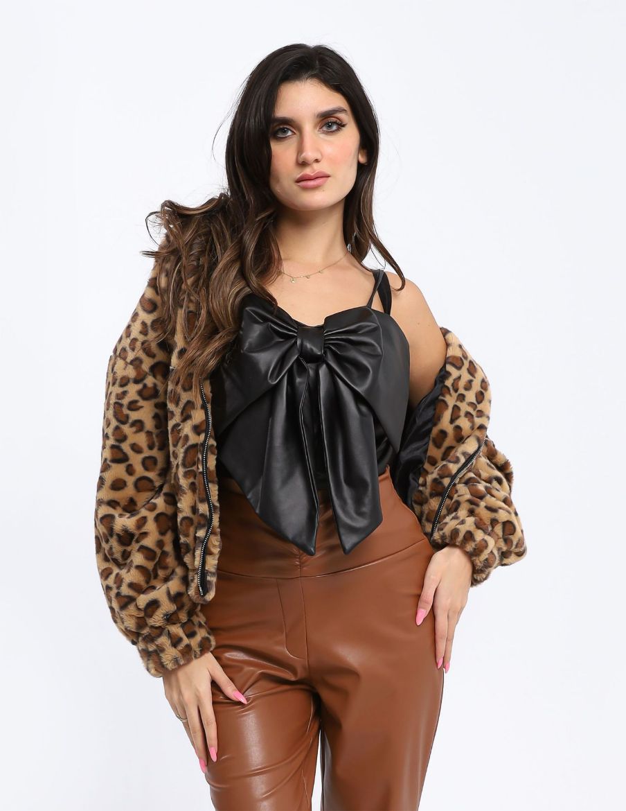 Picture of Bow Leather Top  w12021903 