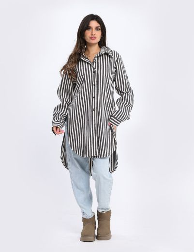 Picture of Striped Shirt Dress  w11542001/1 