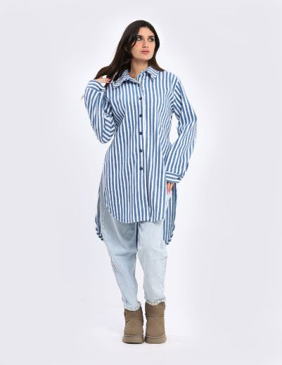 Picture of Striped Shirt Dress  w11542001/1 