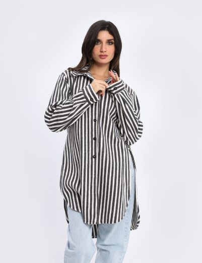 Picture of Striped Shirt Dress  w11542001/1 