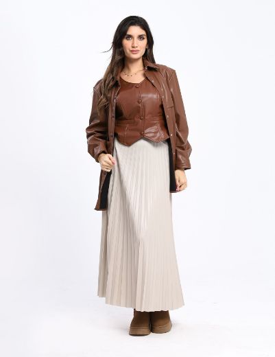 Picture of  Leather Pleated Skirt  w12026901 