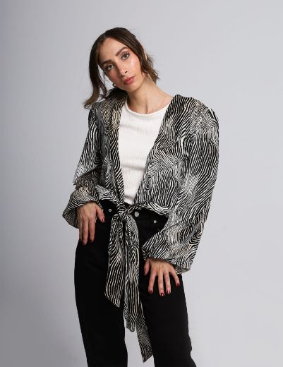 Picture of Wrapped velvet blouse  w11464001/1 