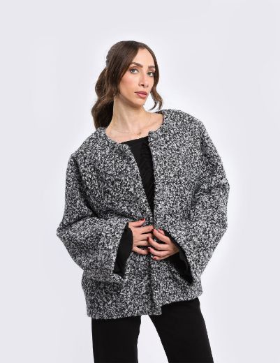 Picture of collarless woolen jacket  w11464000/1 