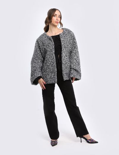 Picture of collarless woolen jacket  w11464000/1 