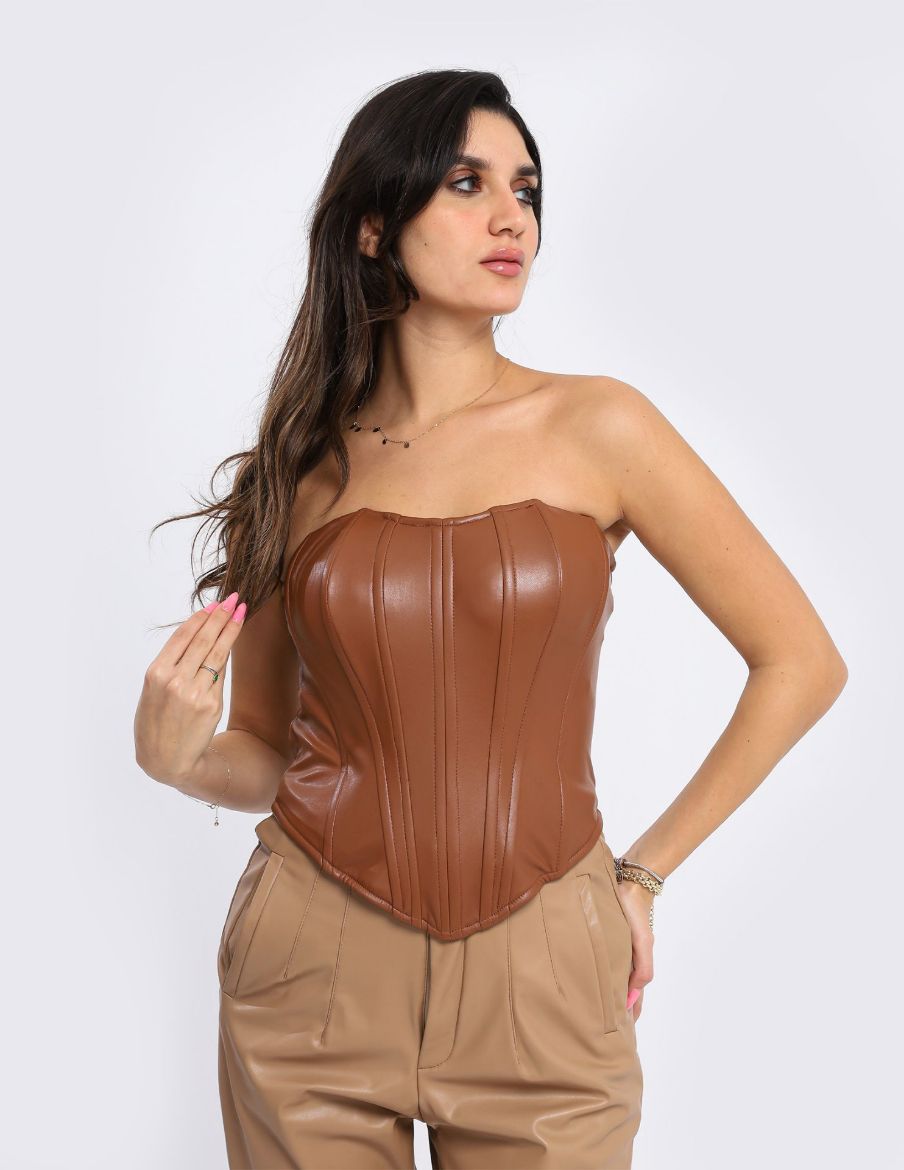 Picture of leather tube top  w12021905 