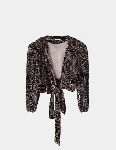 Picture of Wrapped velvet blouse  w11464001/1 