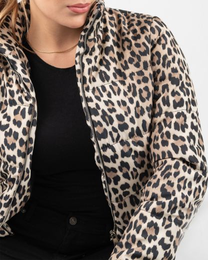 Picture of Leopard puffer jacket  w12027927/1 