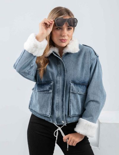 Picture of Fleece lined denim jacket  w12037910 