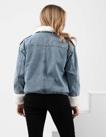 Picture of Fleece lined denim jacket  w12037910 