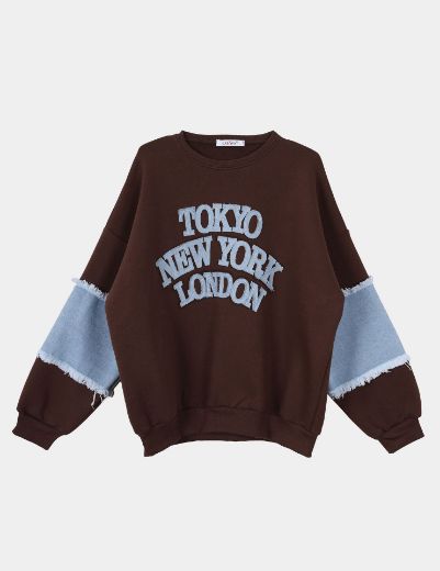 Picture of denim patch sweatshirt  w1209050 