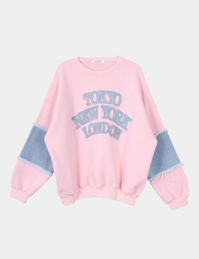 Picture of denim patch sweatshirt  w1209050 