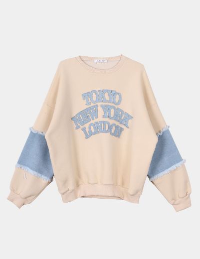 Picture of denim patch sweatshirt  w1209050 