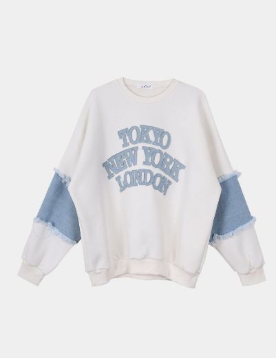 Picture of denim patch sweatshirt  w1209050 