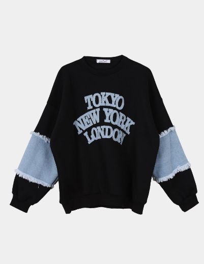 Picture of denim patch sweatshirt  w1209050 