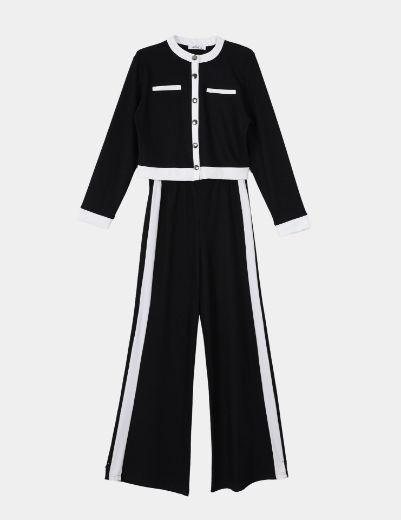 Picture of monochrome contrast trim suit w12023902 