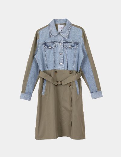 Picture of two-tone denim trench coat  w12027929 