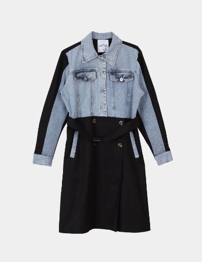 Picture of two-tone denim trench coat  w12027929 