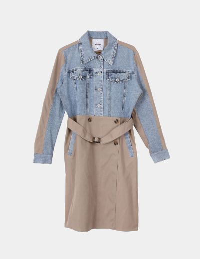 Picture of two-tone denim trench coat  w12027929 