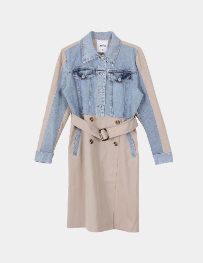 Picture of two-tone denim trench coat  w12027929 