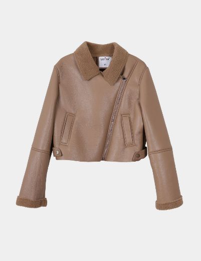 Picture of teddy lined leather jacket  w120140039 