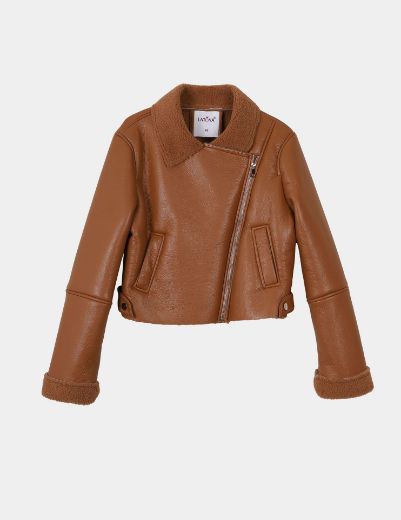 Picture of teddy lined leather jacket  w120140039 